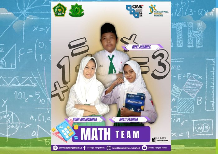 Tim OMI Matematika MTsN 3 Tanjung Jabung Timur Siap Berjuang di Tingkat Kabupaten