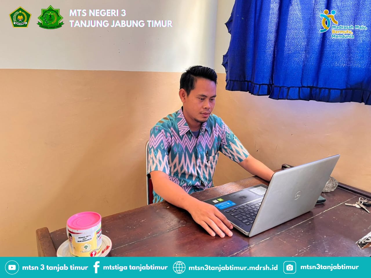 Guru MTsN 3 Tanjung Jabung Timur Ikuti Zoom RAKOR MGMP Tingkat MTS Se-Provinsi Jambi