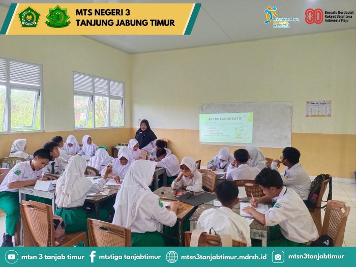 Guru MTsN 3 Tanjung Jabung Timur Gelar Praktik Mengajar PPG, Angkat Tema Pembuatan Merek dan Iklan