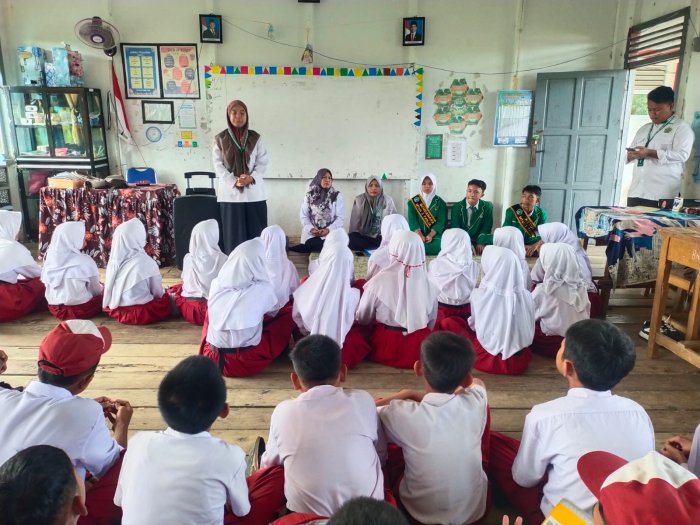 Panitia PPDB MTsN 3 Tanjung Jabung Timur Gelar Sosialisasi ke SD Negeri 18 Mendahara Ilir