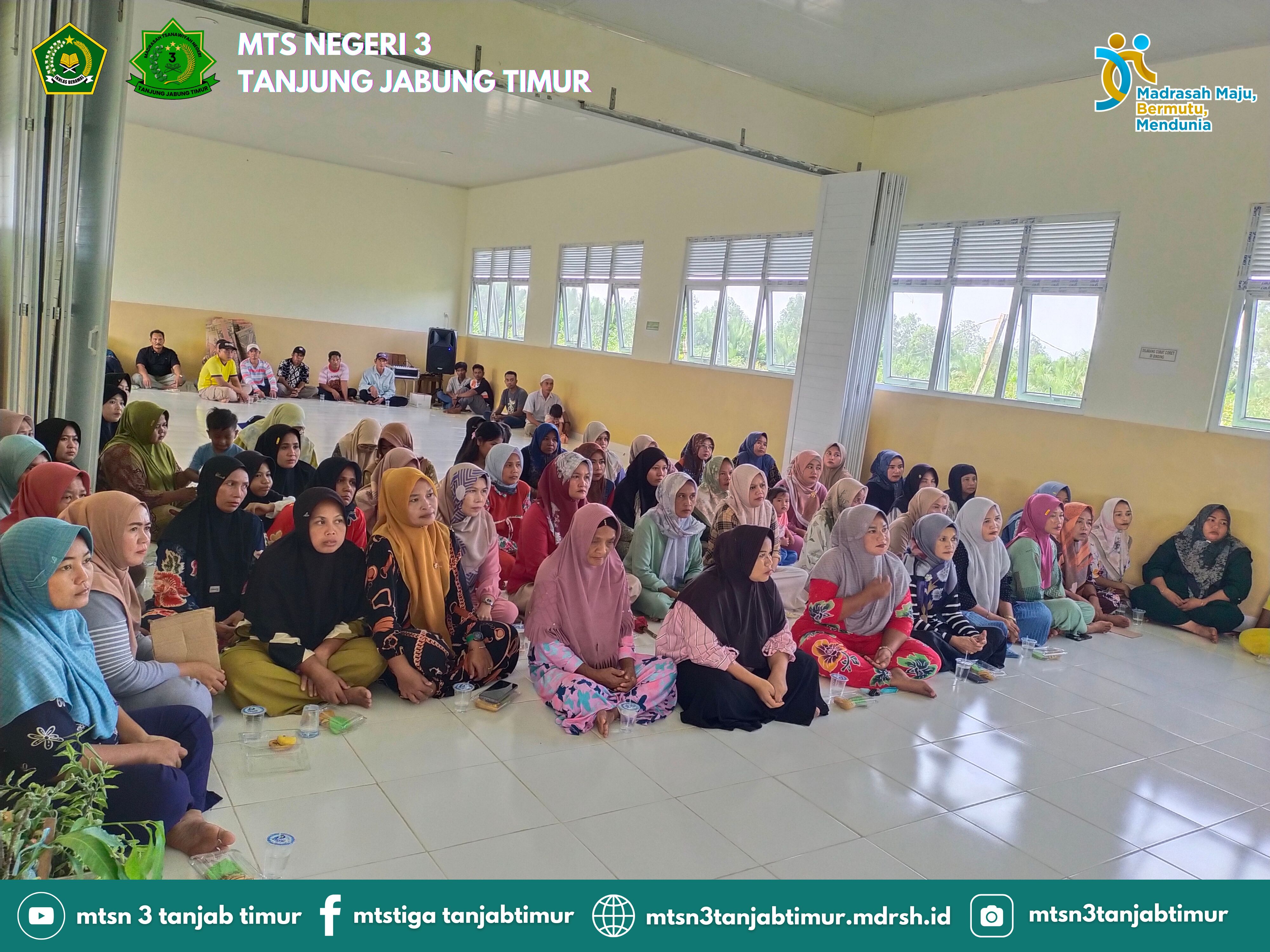 MTsN 3 Tanjung Jabung Timur Gelar Rapat Bersama Wali Murid Kelas 7: Bahas Tata Tertib, Seragam, dan Pembelajaran