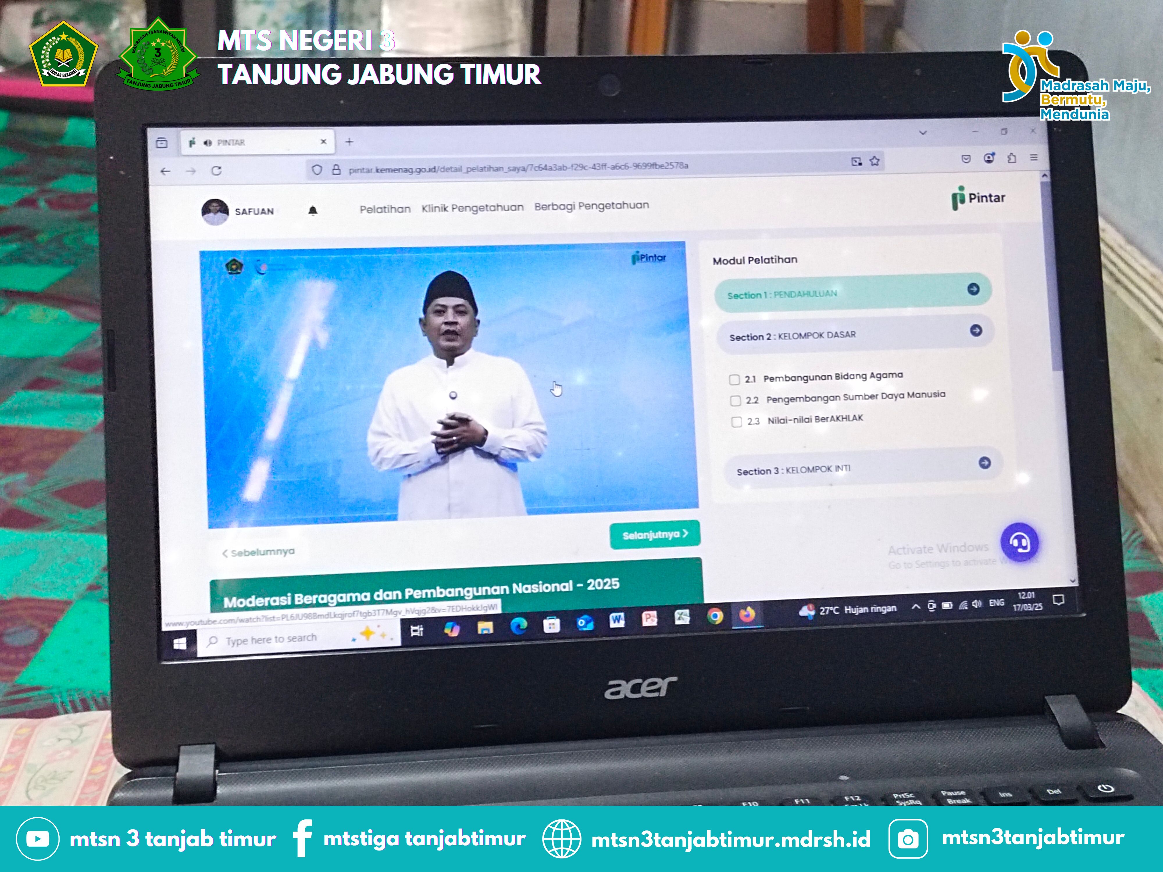 Guru MTsN 3 Tanjung Jabung Timur Ikuti Pelatihan AI Masterclass: Pintar dalam Membuat Bahan Ajar