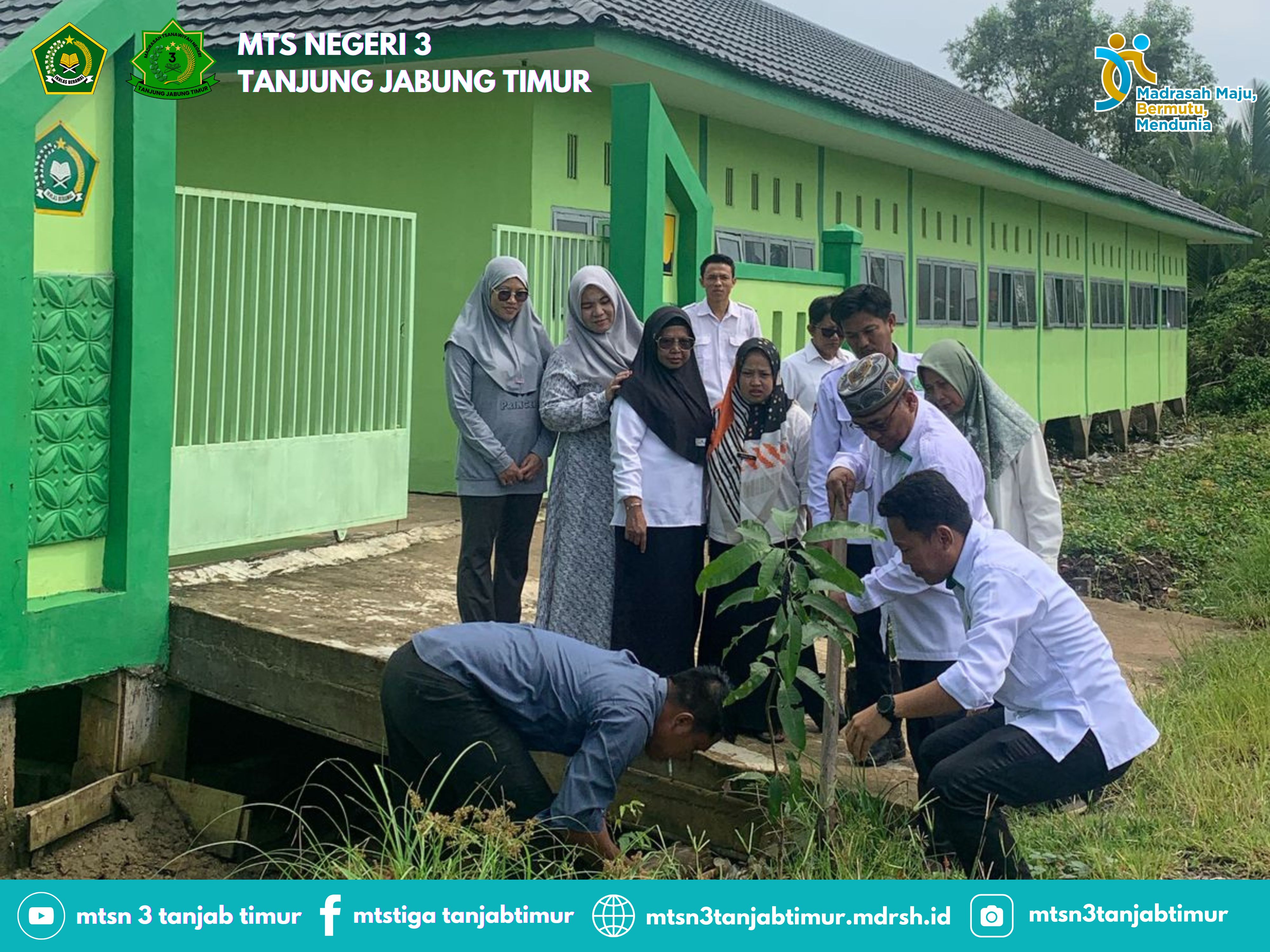 Partisipasi Aktif MTsN 3 Tanjung Jabung dalam Gerakan Menanam Satu Juta Pohon
