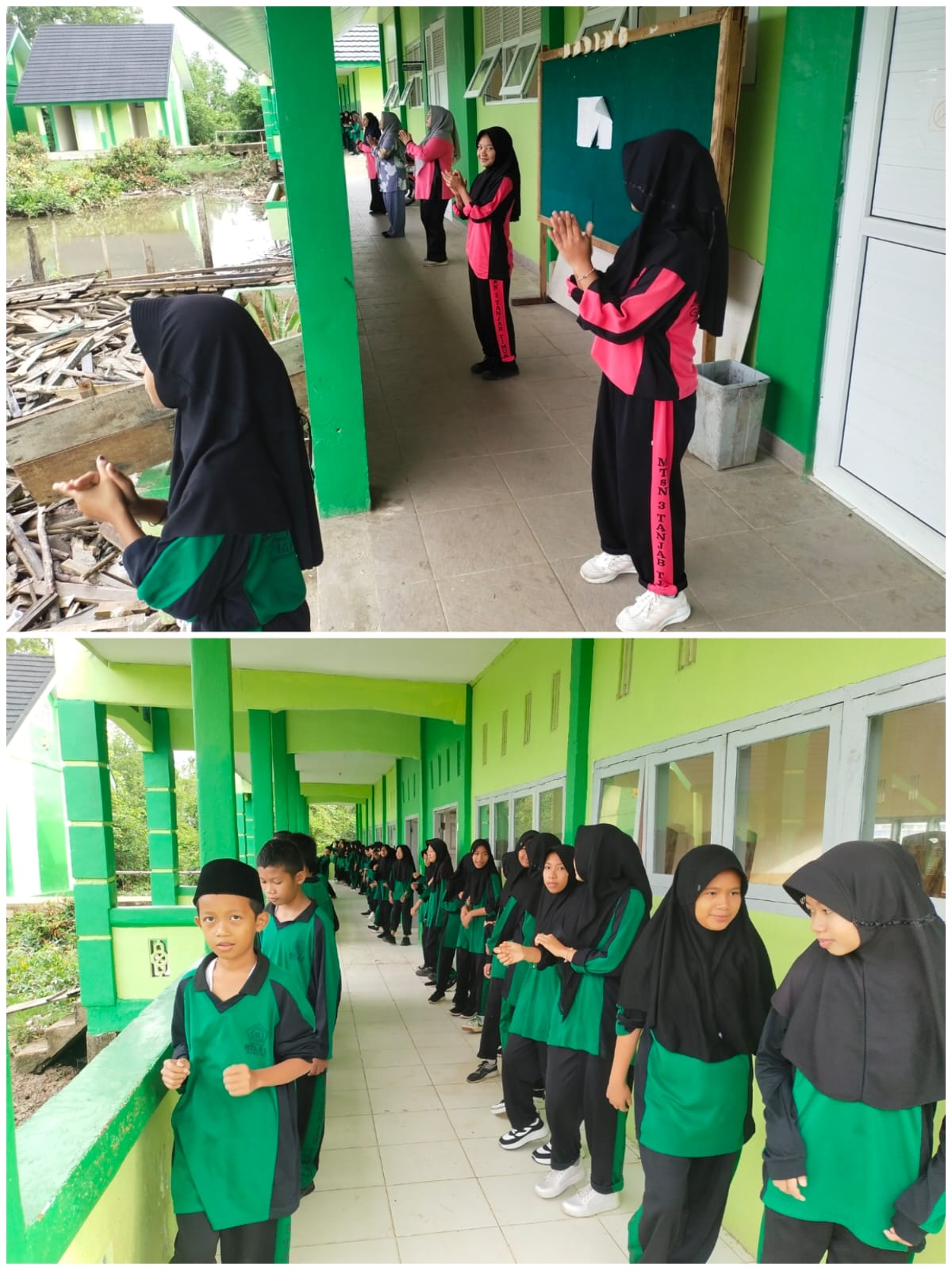 MTsN 3 Tanjung Jabung Timur Laksanakan Senam Perdana Awal Semester Genap