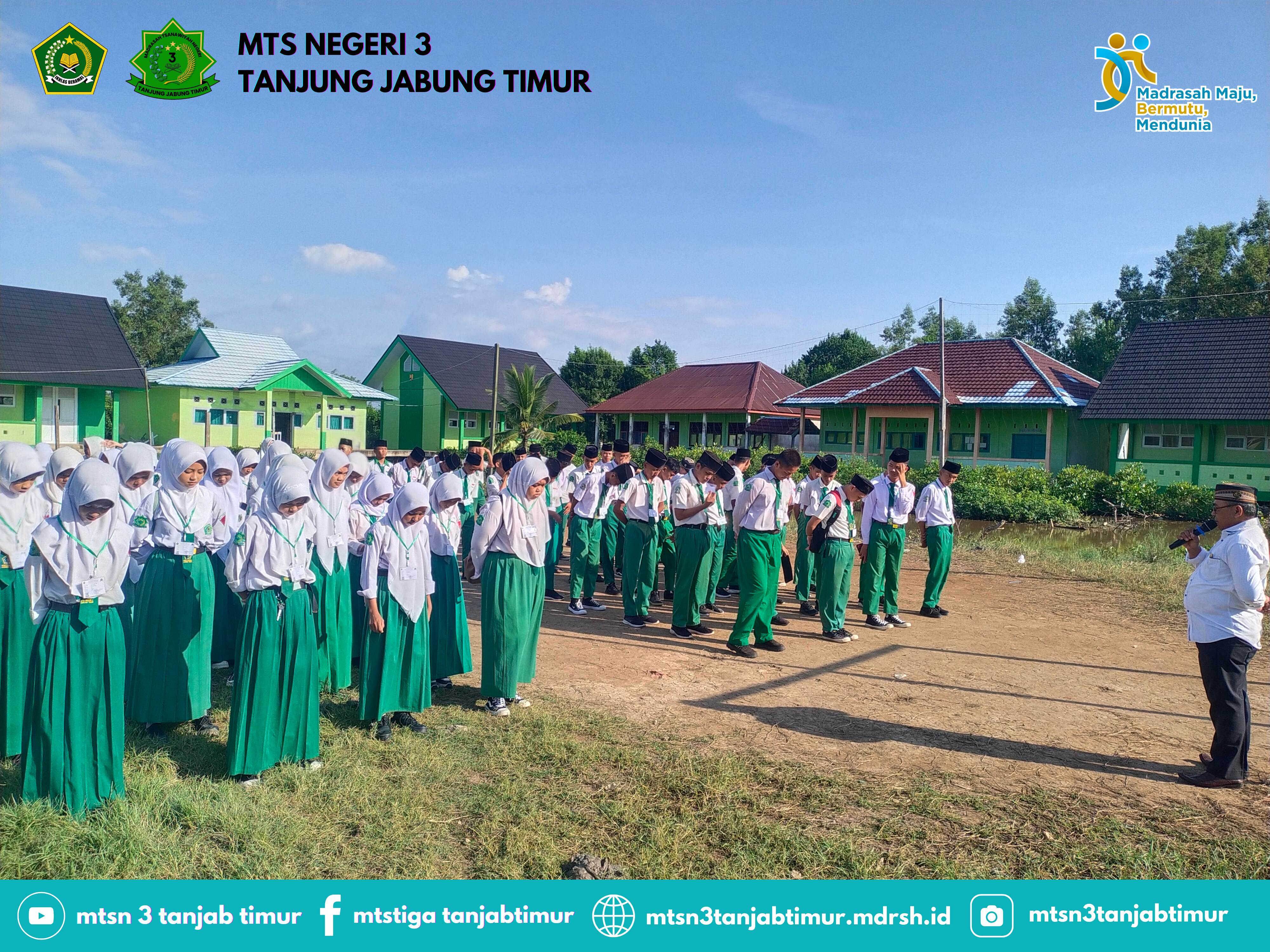 Kelas IX MTsN 3 Tanjung Jabung Timur Hadapi Ujian Madrasah Penentu Masa Depan