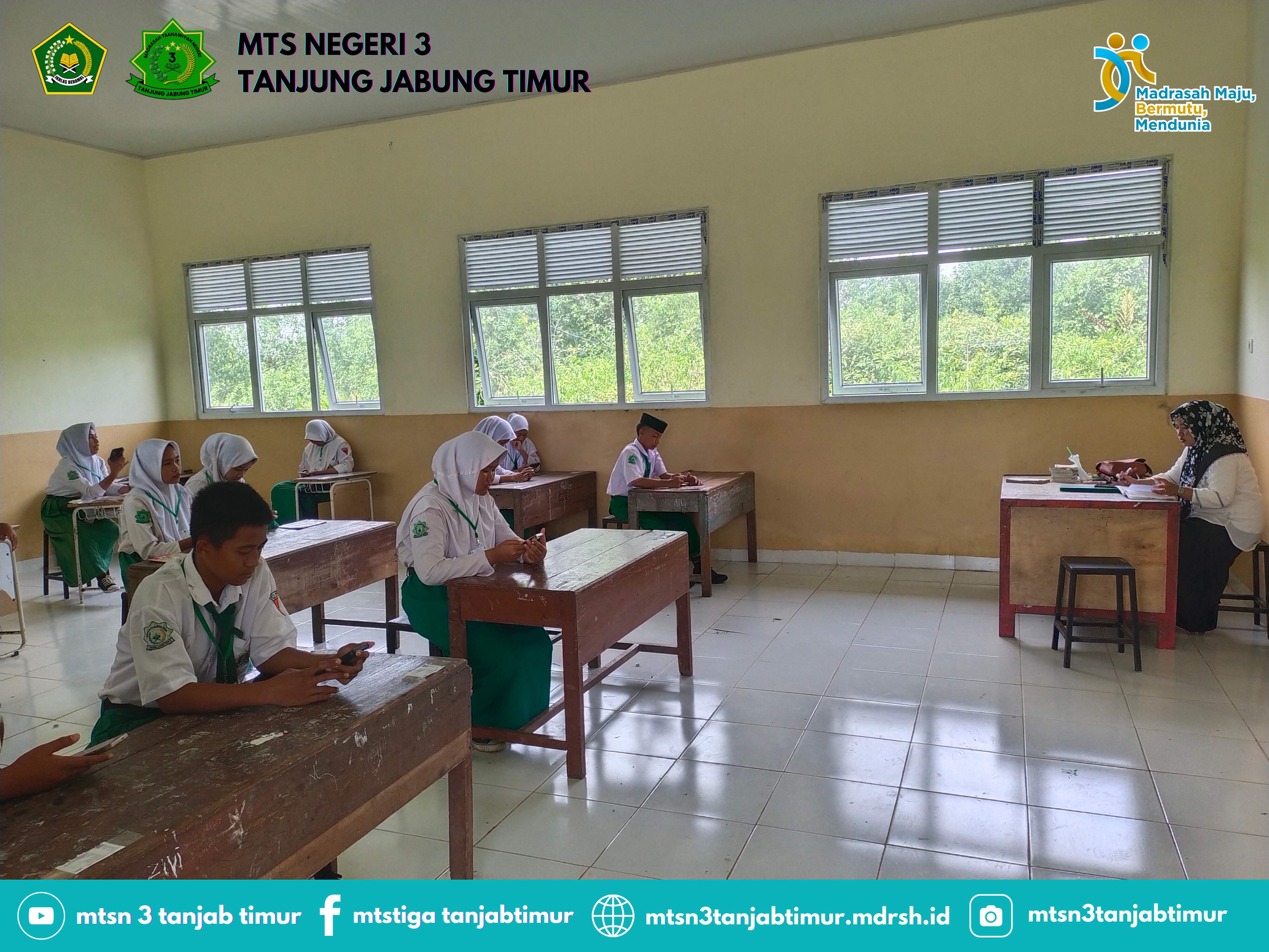 MTsN 3 Tanjung Jabung Timur Gelar Assessment Sumatif Akhir Tahun dengan Tertib dan Lancar