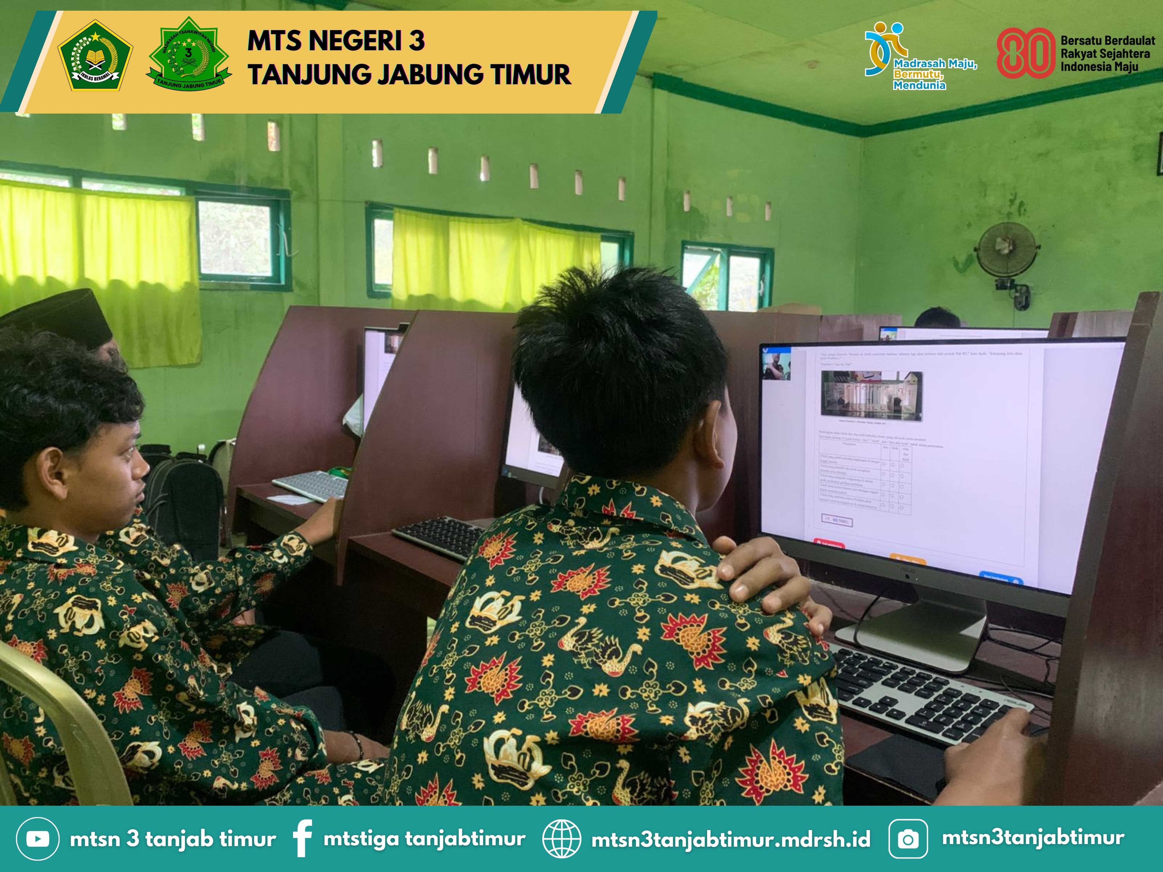 MTsN 3 Tanjung Jabung Timur Sukses Laksanakan Gladi Bersih ANBK 2025