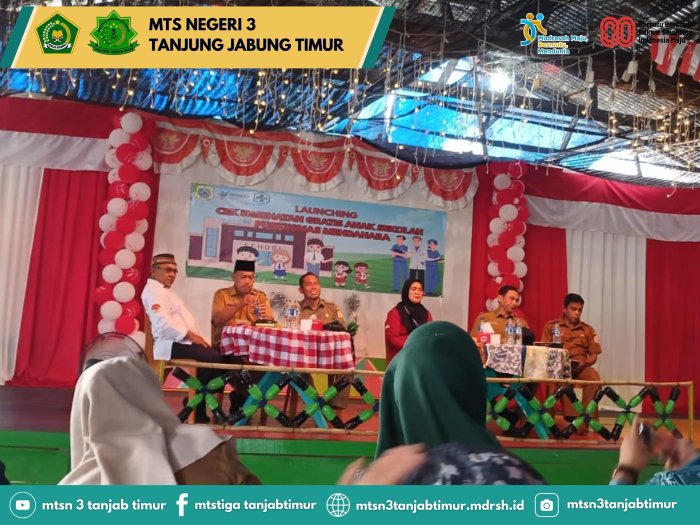 Kepala MTsN 3 Tanjung Jabung Timur Hadiri Launching Cek Kesehatan Gratis Anak Sekolah