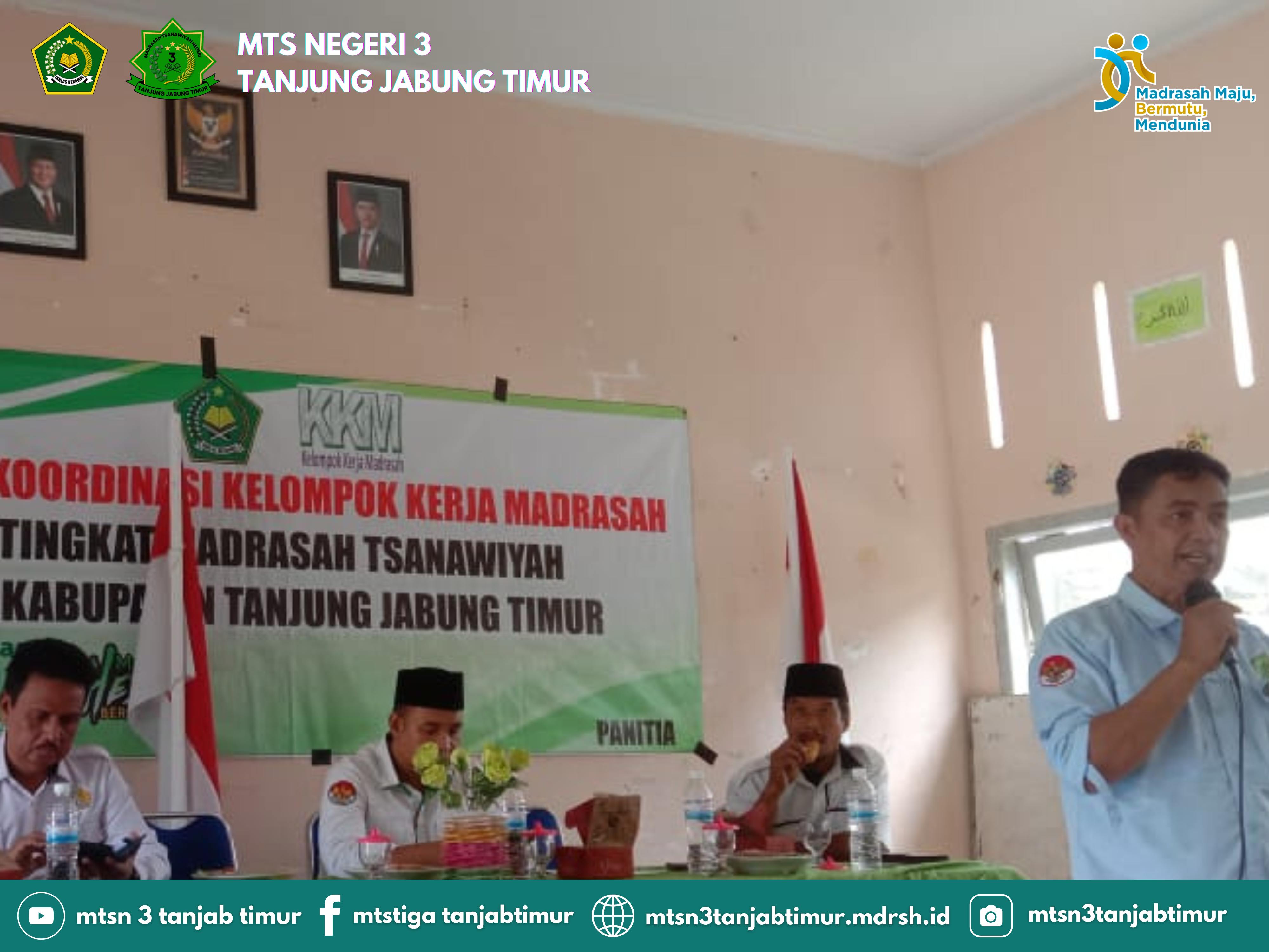 Kepala MTsN 3 Tanjung Jabung Timur Hadiri Rakor KKM Tingkat MTs Se-Tanjung Jabung Timur