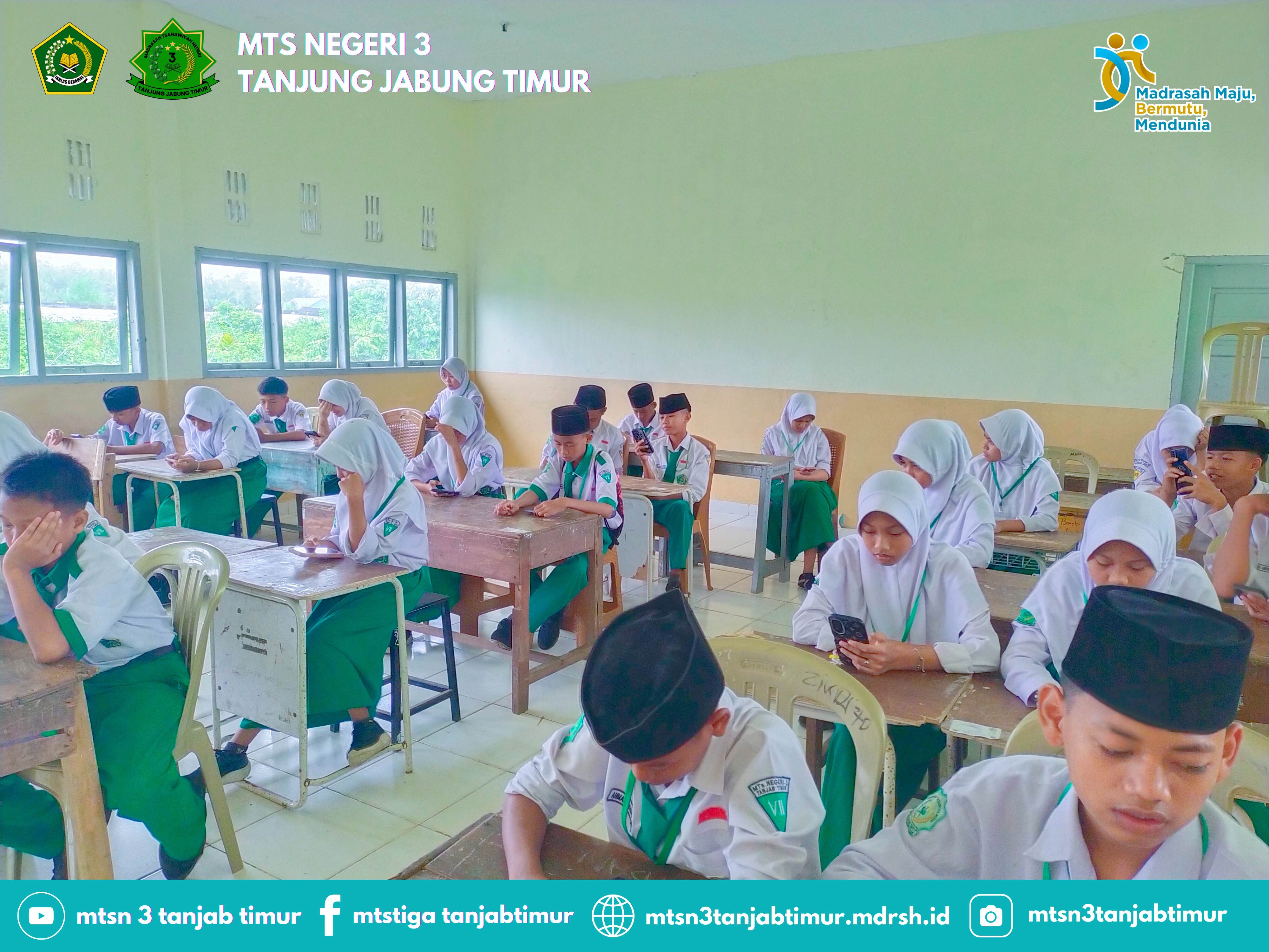 MTsN 3 Tanjung Jabung Timur Sukses Gelar Ujian Akhir Tahun untuk Kelas 7 dan 8