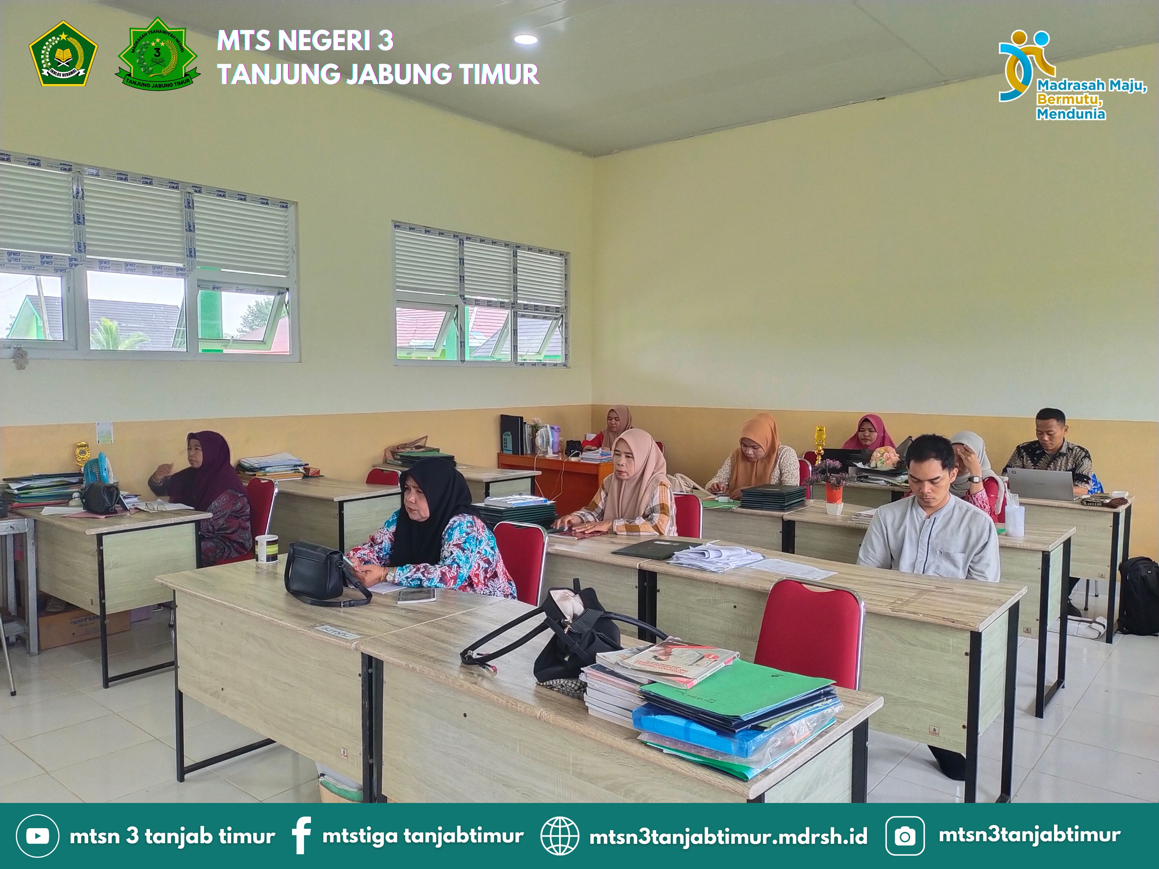 MTsN 3 Tanjung Jabung Timur Rancang Jadwal Mengajar dan Ekstrakurikuler Semester Baru