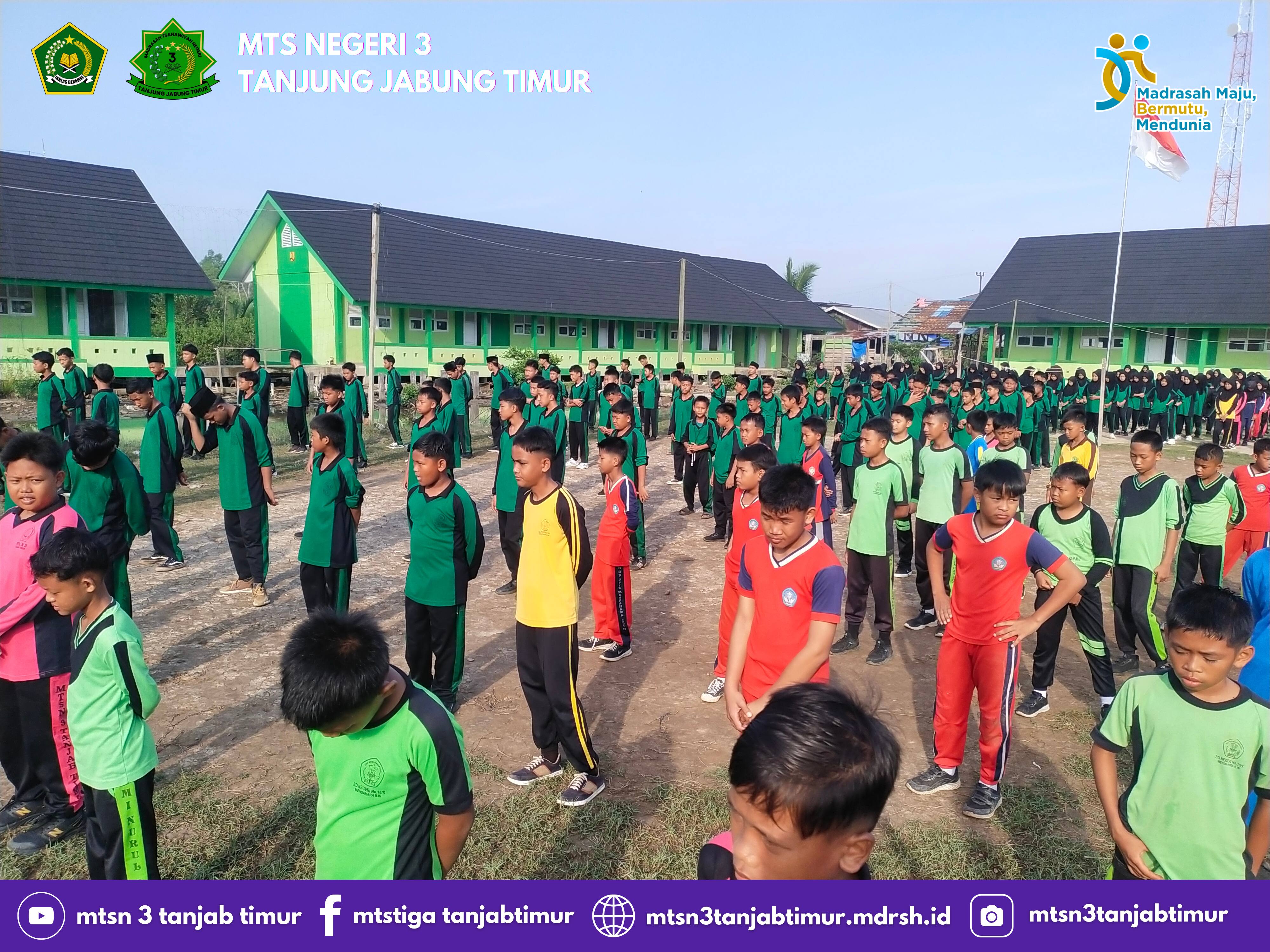 Persembahan Senam Pagi Perdana MTsN 3 Tanjung Jabung Timur Awali Semester Baru 2025/2026
