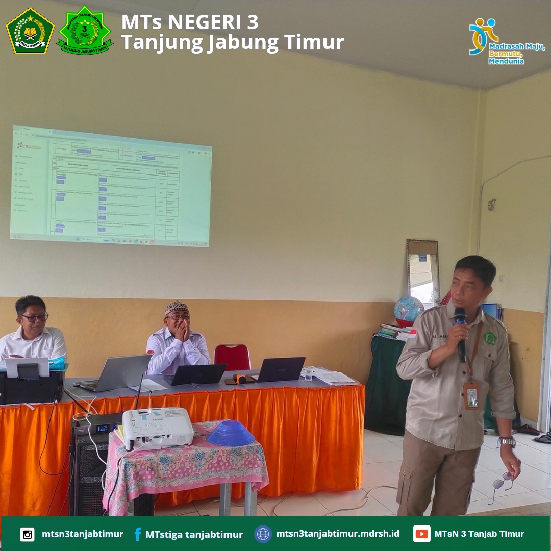 Dalam Meningkatkan Kinerja dan Profesional ASN :  MTsN 3 Tanjung Jabung Timur Mendapat Kunjungan Pengawas Madrasah Bahas Pembinaan Pengisian SKP