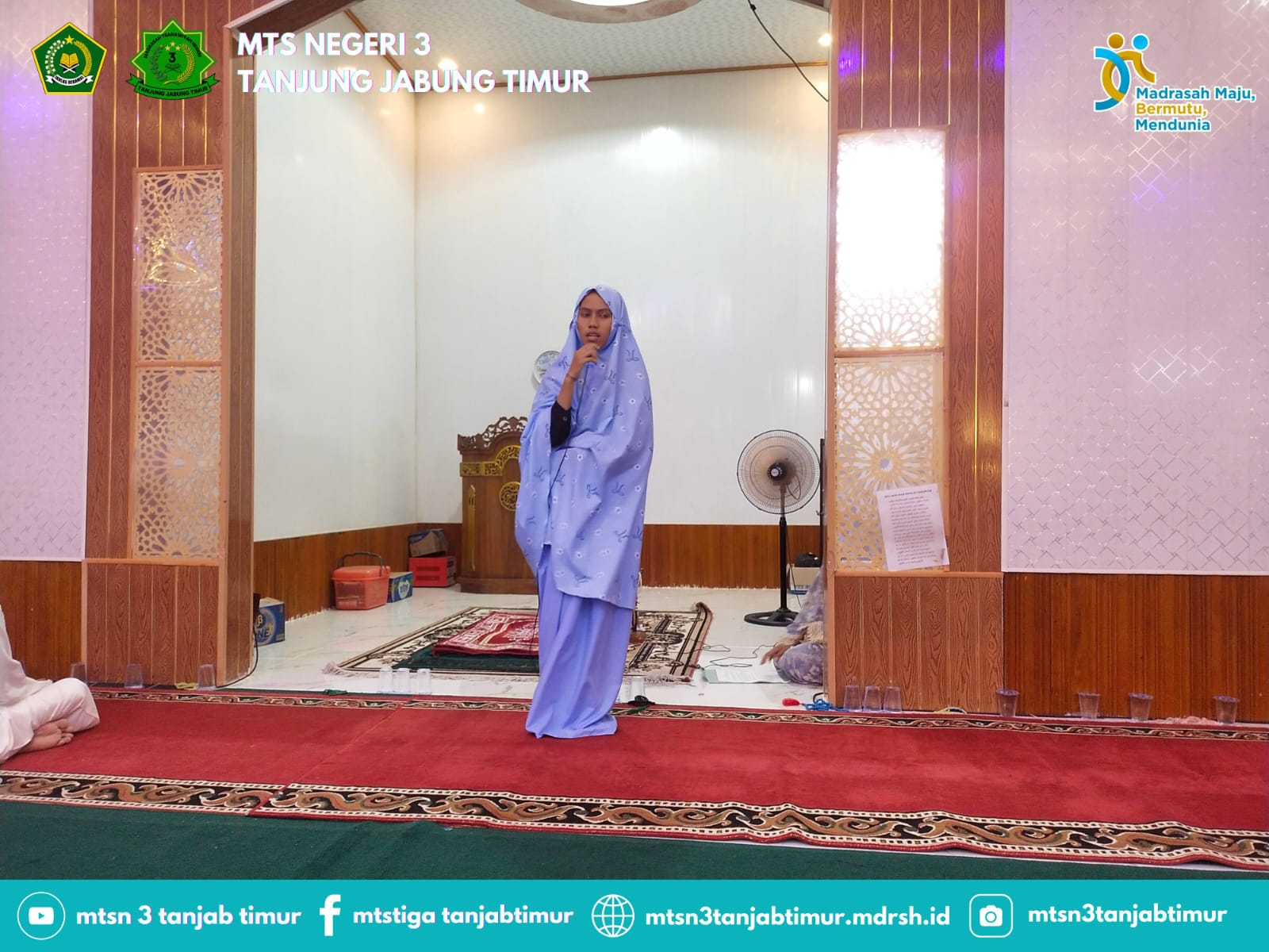 MTsN 3 Tanjung Jabung Timur Gelar Kunjungan kelima Safari Ramadhan dengan Ceramah Indo Nabilah Bertema Hikmah Puasa Ramadhan