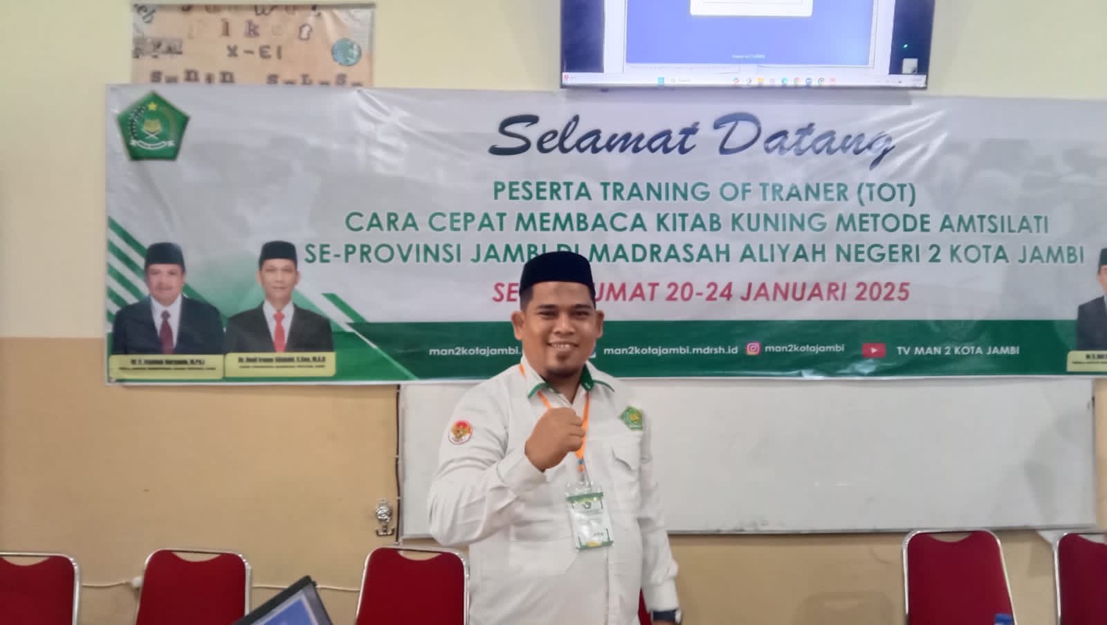 Humas MTsN 3 Tanjung Jabung Timur Ikuti Pelatihan Training of Trainer (ToT) Cara Cepat Membaca Kitab Kuning Metode Amtsilasi