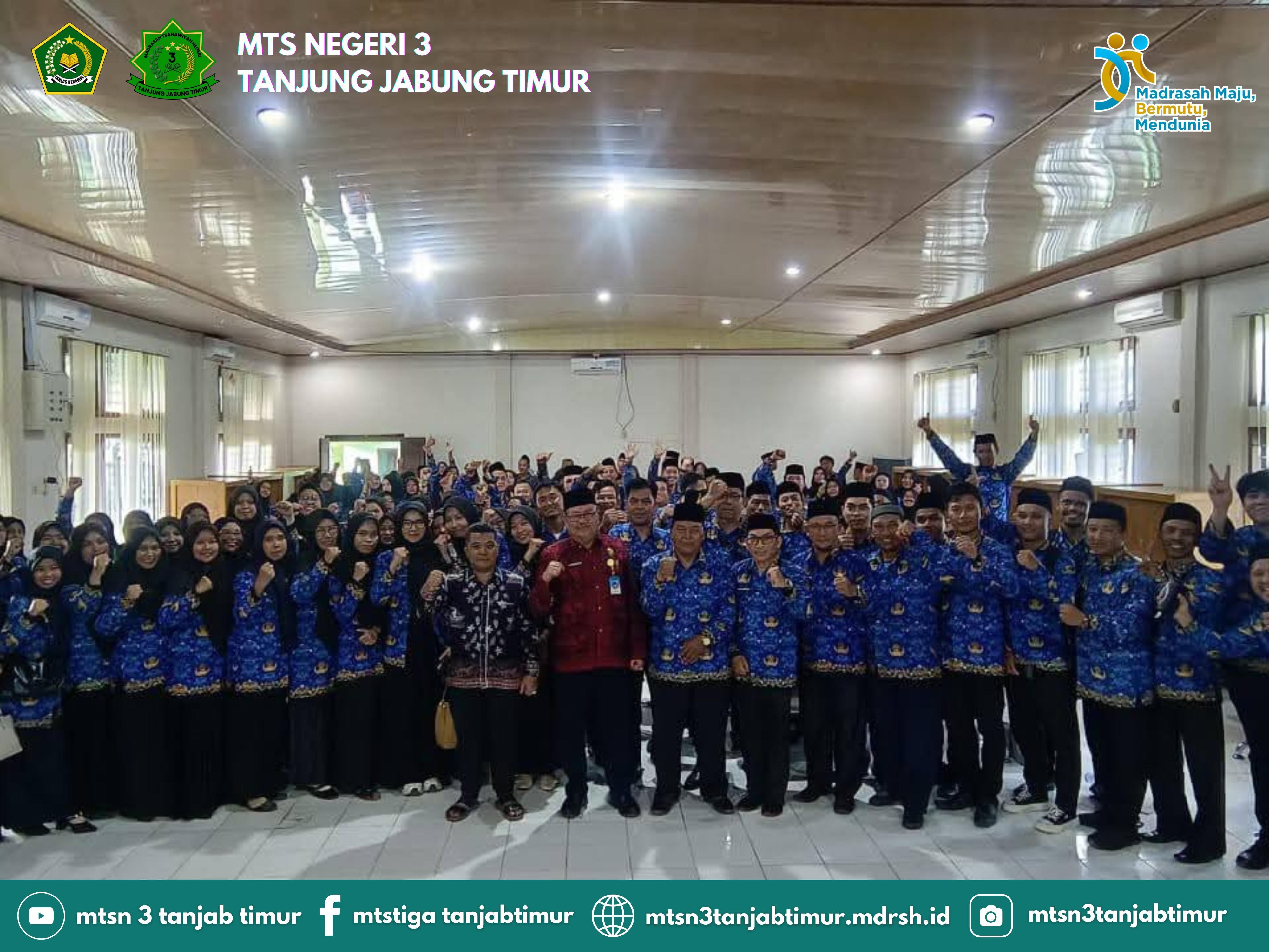 PPPK MTsN 3 Tanjung Jabung Timur Ikuti Pembinaan Kepegawaian oleh Kepala Biro SDM Kemenag RI