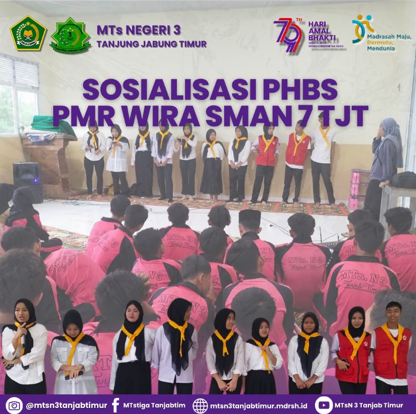 MTsN 3 Tanjabtimur Sambut Kunjungan Tim PHBS dari PMR SMAN 7 Tanjung Jabung Timur