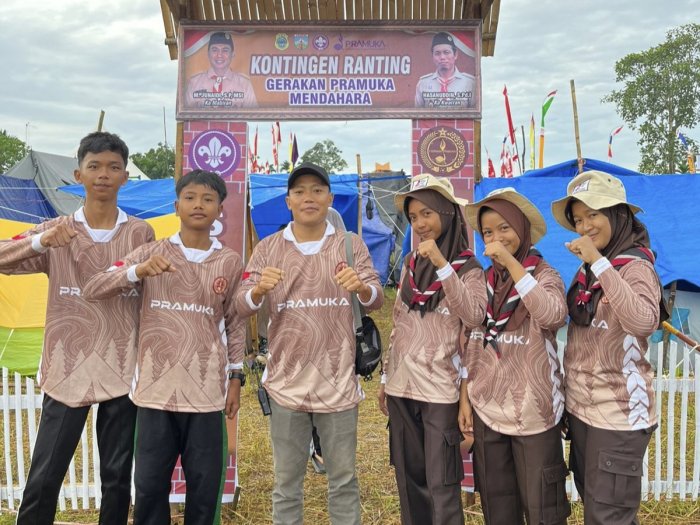 MTsN 3 Tanjab Timur Kibarkan Semangat Pramuka di Jambore Cabang 2025