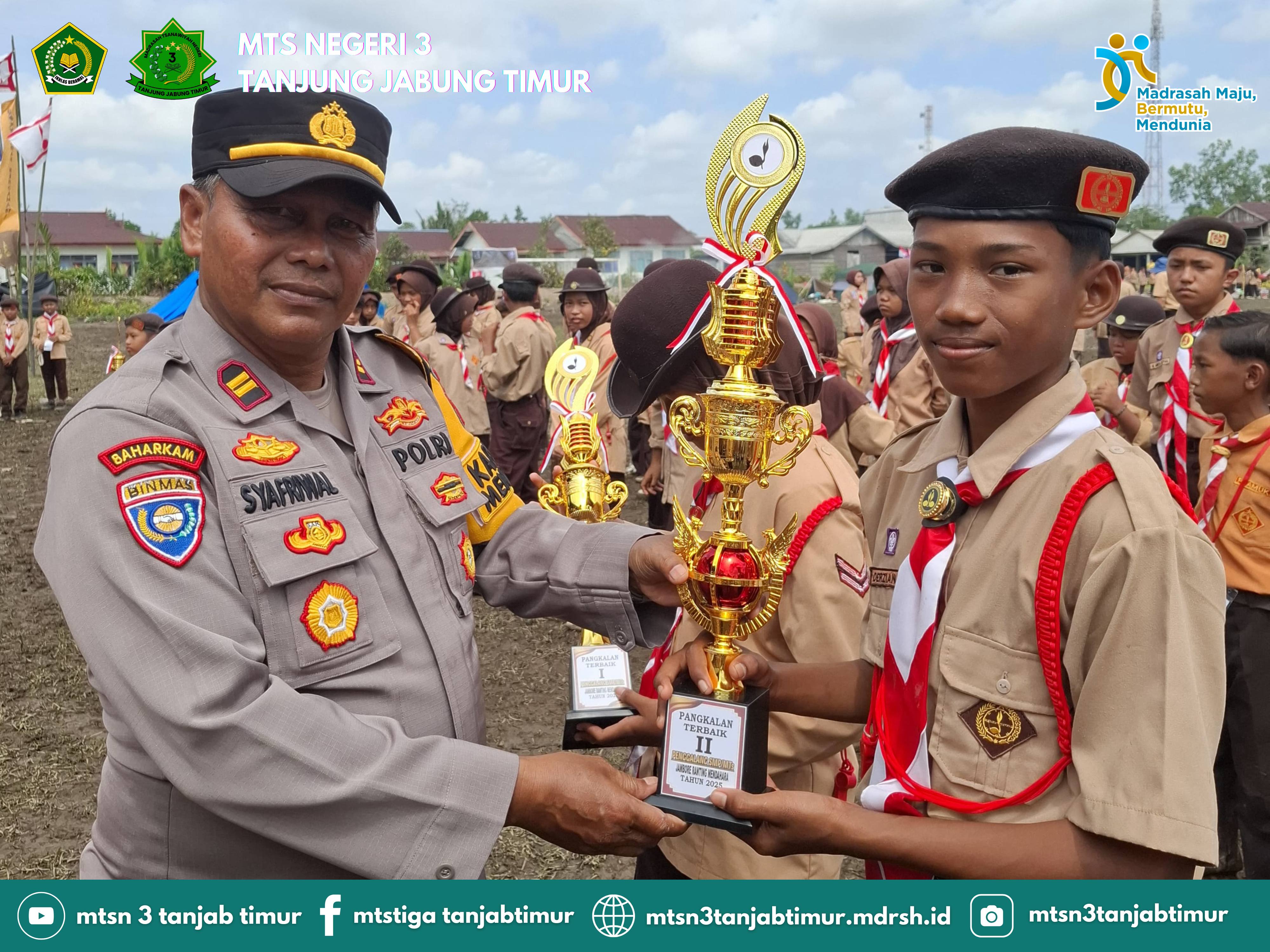 MTsN 3 Tanjung Jabung Timur Raih Peringkat Umum Dua di Jambore Kwartir Ranting Kecamatan Mendahara
