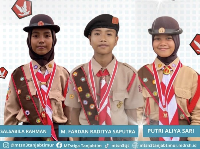 Tiga Siswa MTsN 3 Tanjung Jabung Timur Lolos ke Jambore Nasional 2026, Torehkan Prestasi Membanggakan