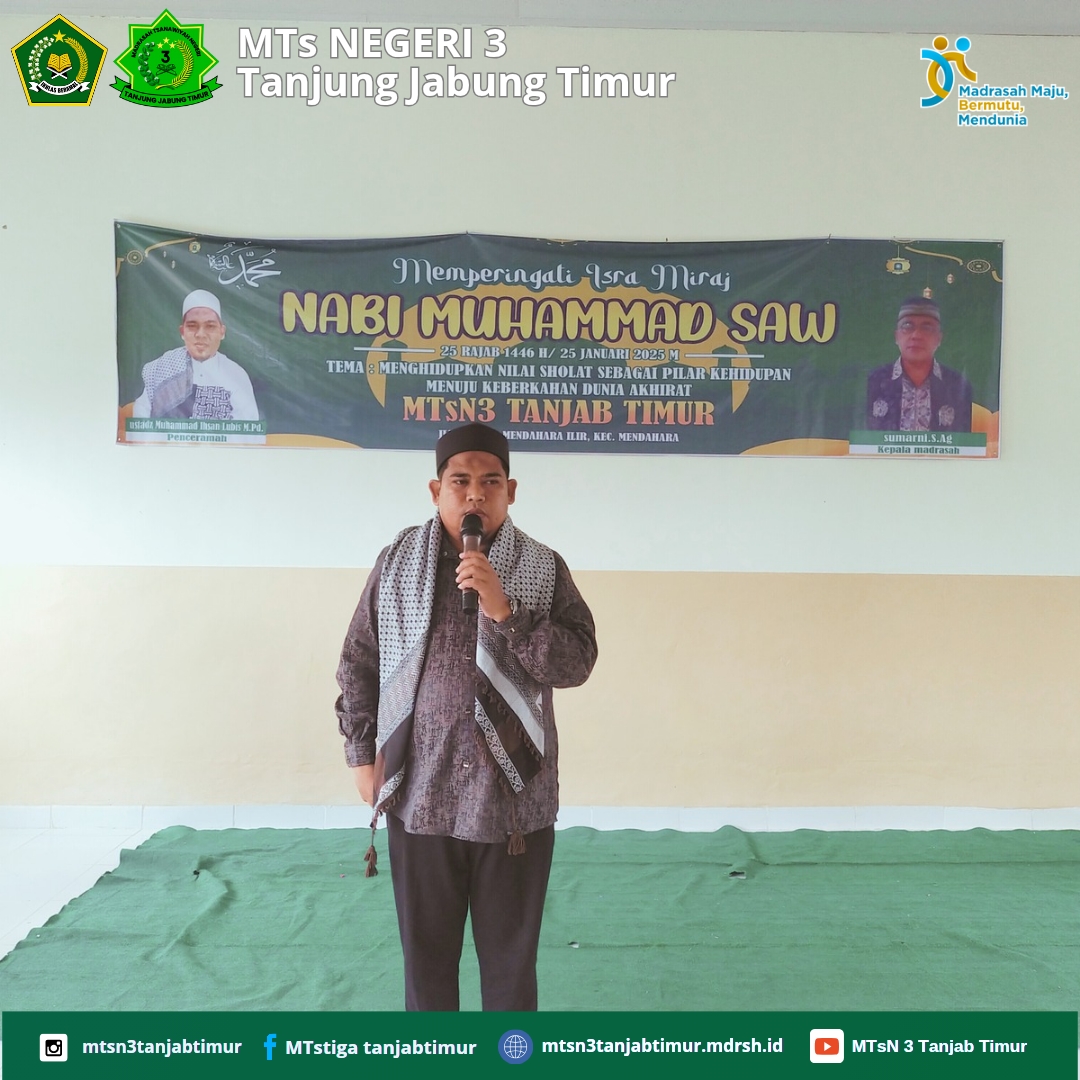 MTsN 3 Tanjung Jabung Timur Peringati Isra Mi'raj dengan Tema 