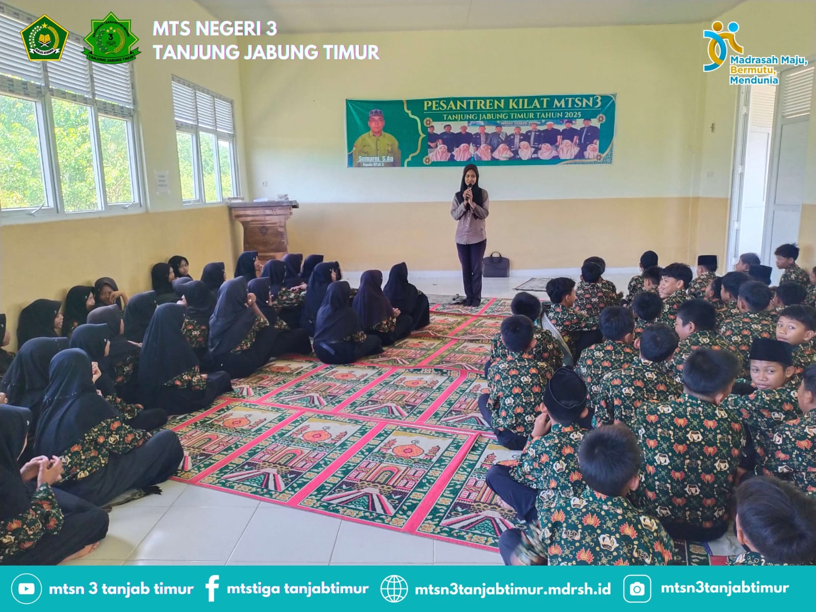 MTsN 3 Tanjung Jabung Timur Antusias Sambut Sosialisasi Film Edukasi 3D