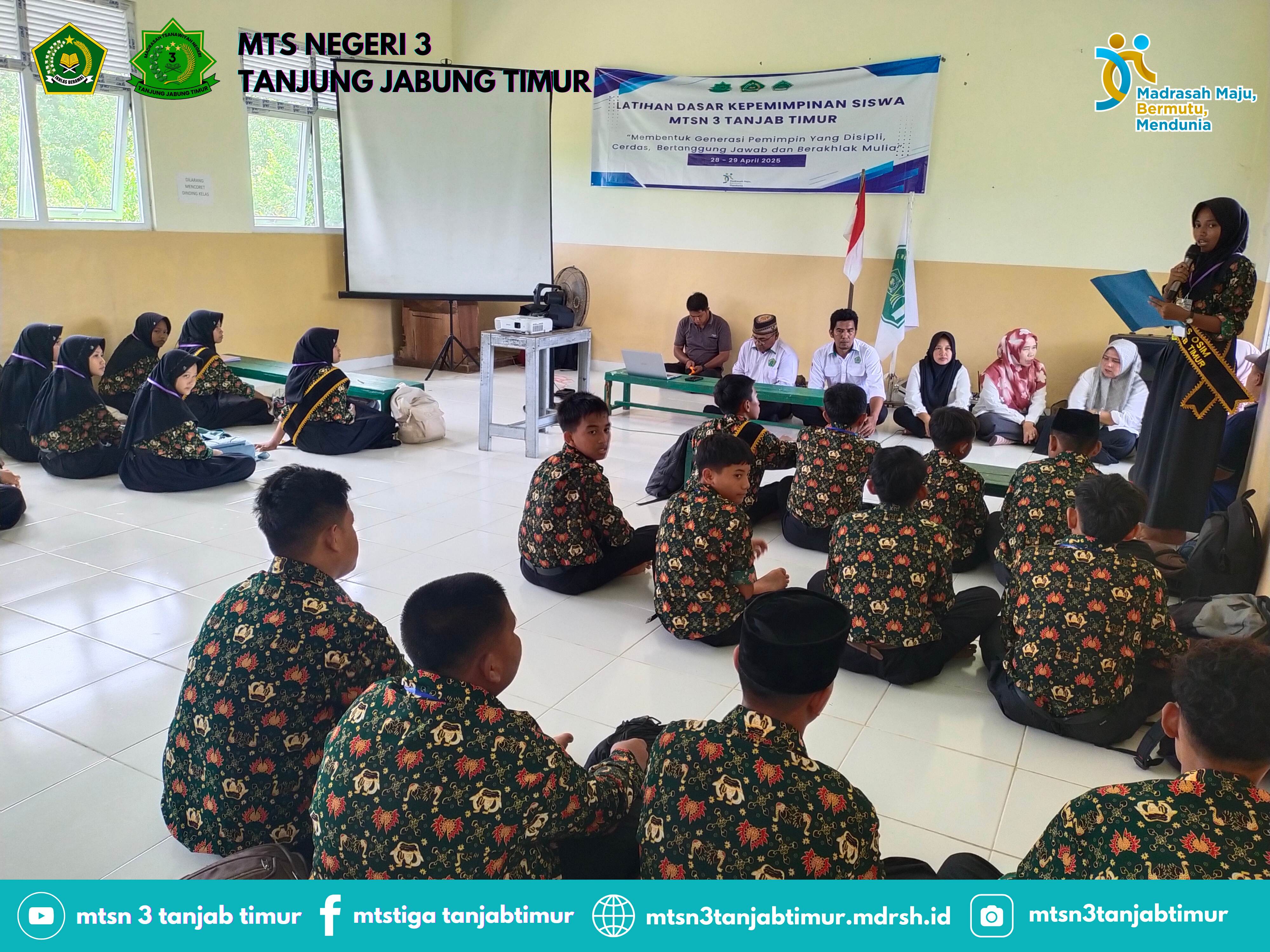 Hari Kedua LDKS MTsN 3 Tanjung Jabung Timur: Membangun Karakter dan Manajemen Waktu Siswa