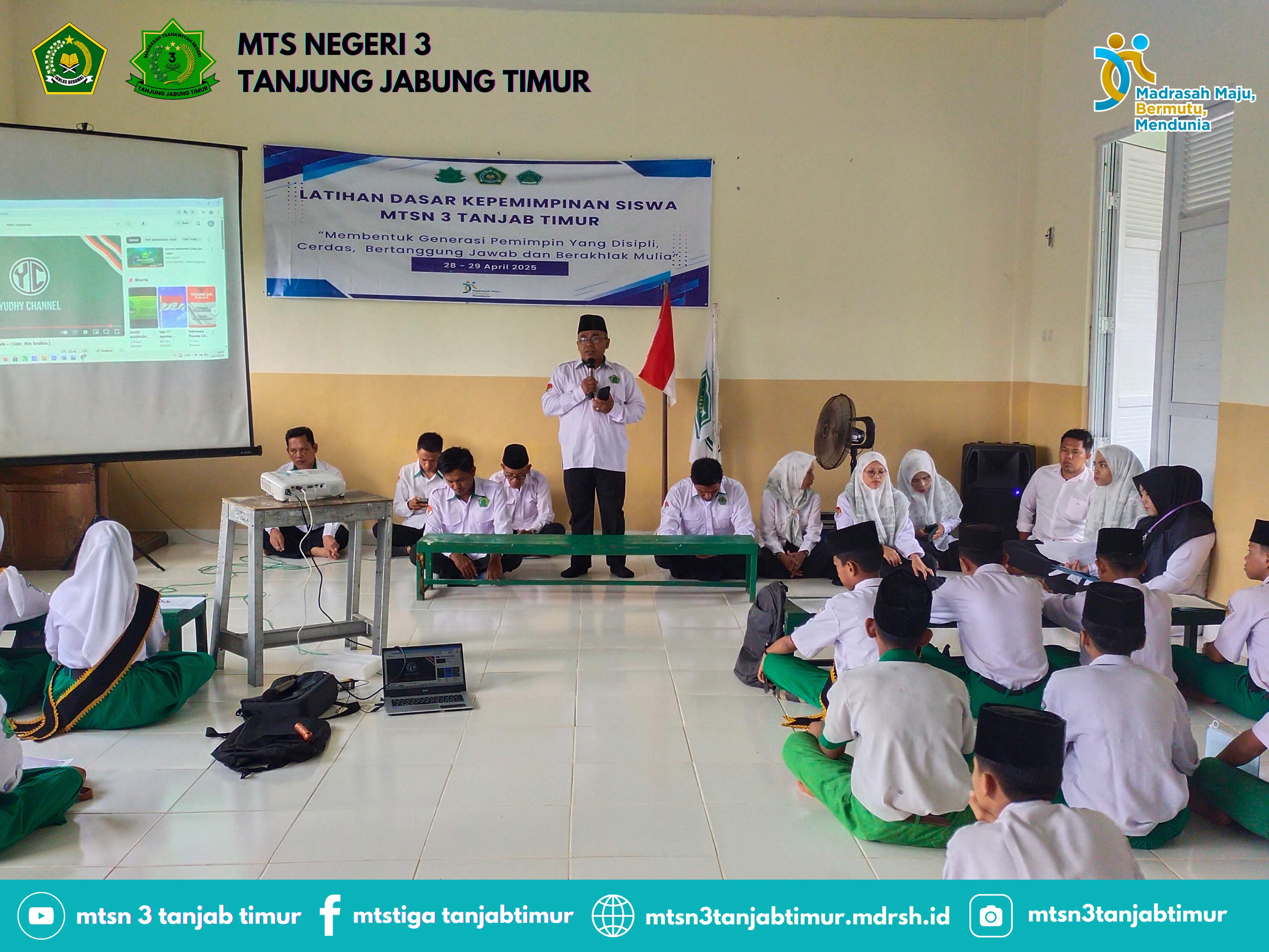Kegiatan LDKS MTsN 3 Tanjung Jabung Timur: Membentuk Generasi Pemimpin yang Disiplin, Cerdas, Bertanggung Jawab dan Berakhlak Mulia