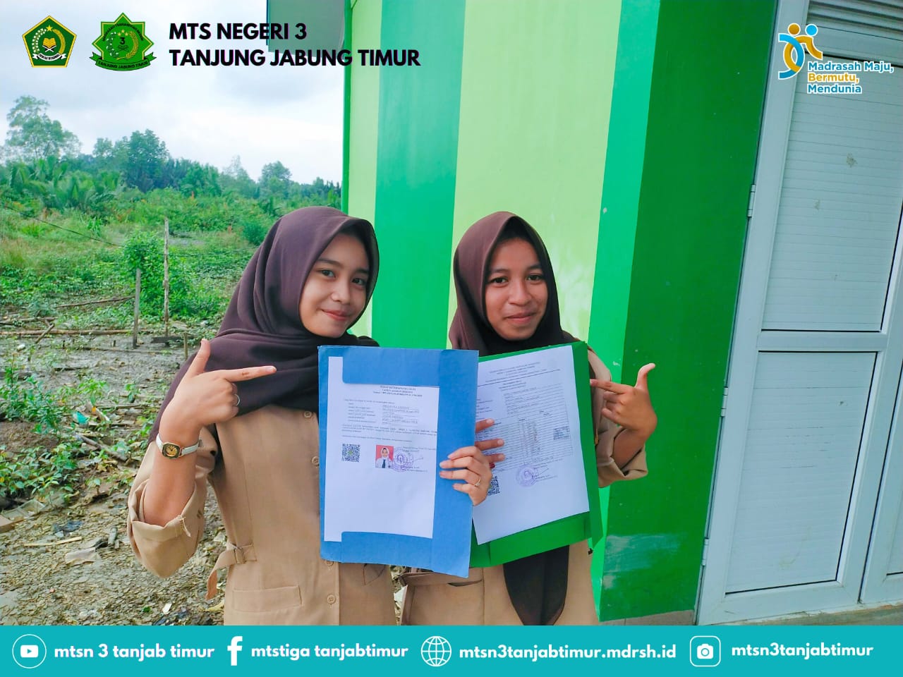 MTsN 3 Tanjung Jabung Timur Capai 100% Kelulusan, Siswa Terima SKL