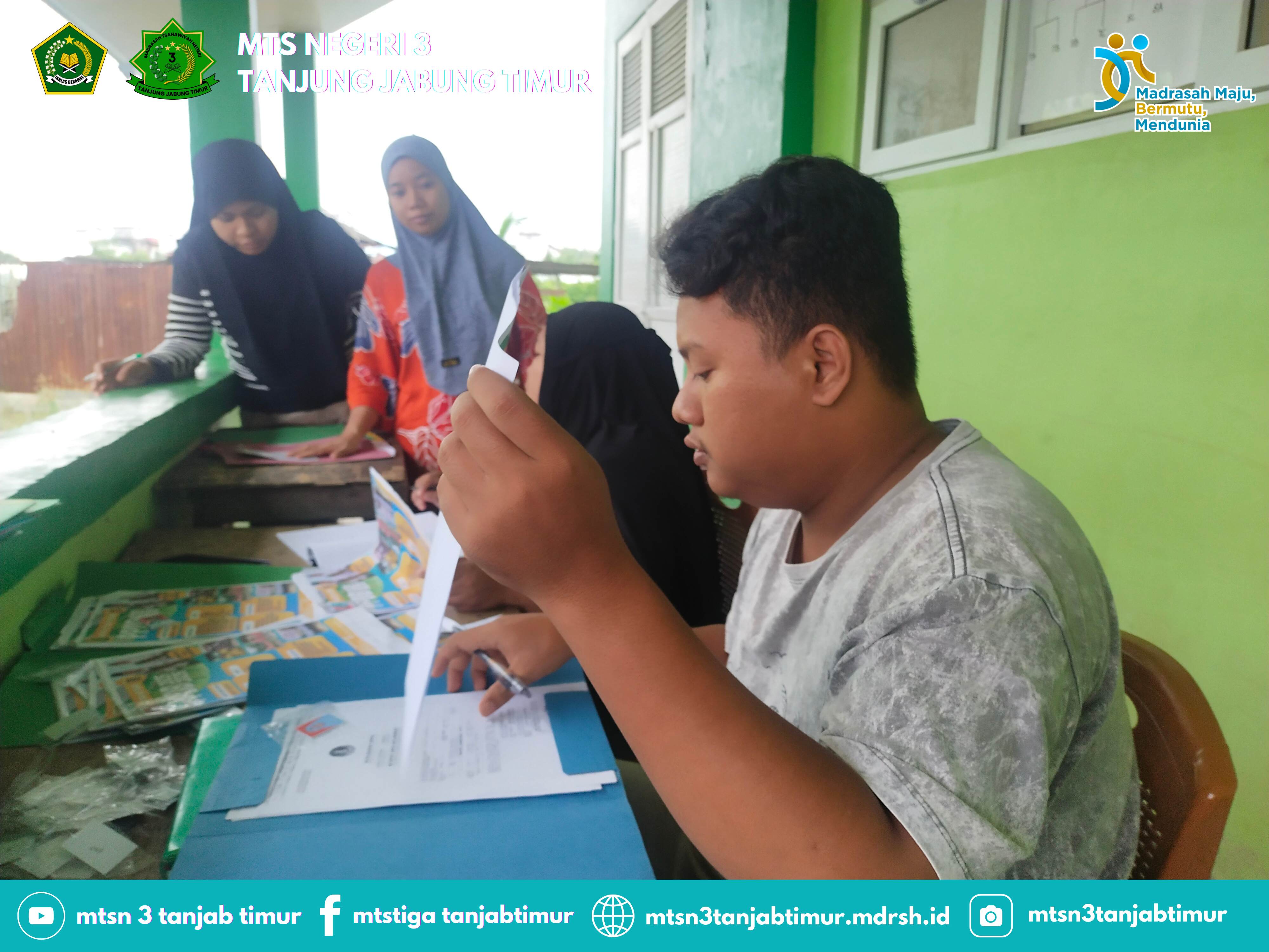 MTsN 3 Tanjung Jabung Timur Resmi Membuka Stand Pendaftaran Peserta Didik Baru di Gedung Madrasah