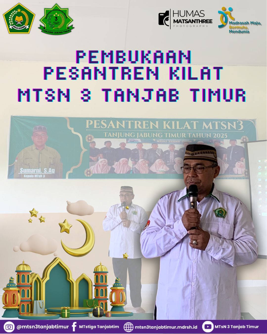 Pembukaan Pesantren Kilat MTsN 3 Tanjung Jabung Timur Dibuka Langsung oleh Kepala Madrasah Sumarni, S.Ag