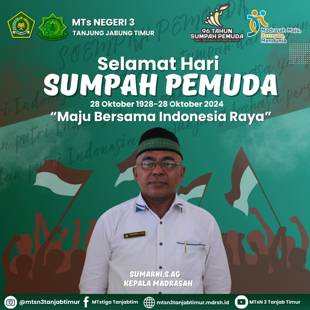 MTsN 3 Tanjung Jabung Timur adakan upacara hari sumpah pemuda
