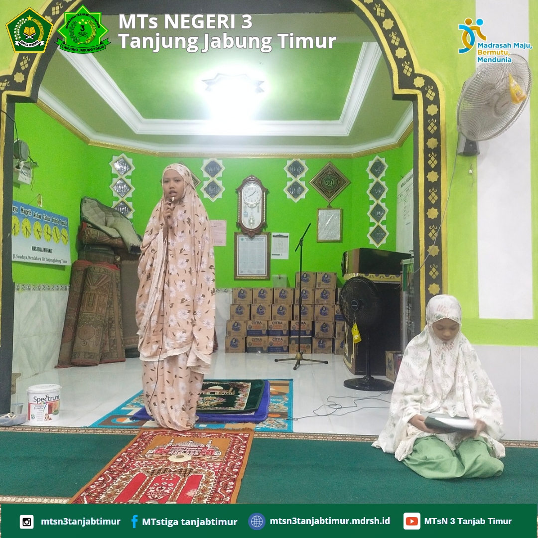 MTsN 3 Tanjung Jabung Timur Laksanakan Safari Ramadhan Malam Pertama di Masjid Al Mufakat