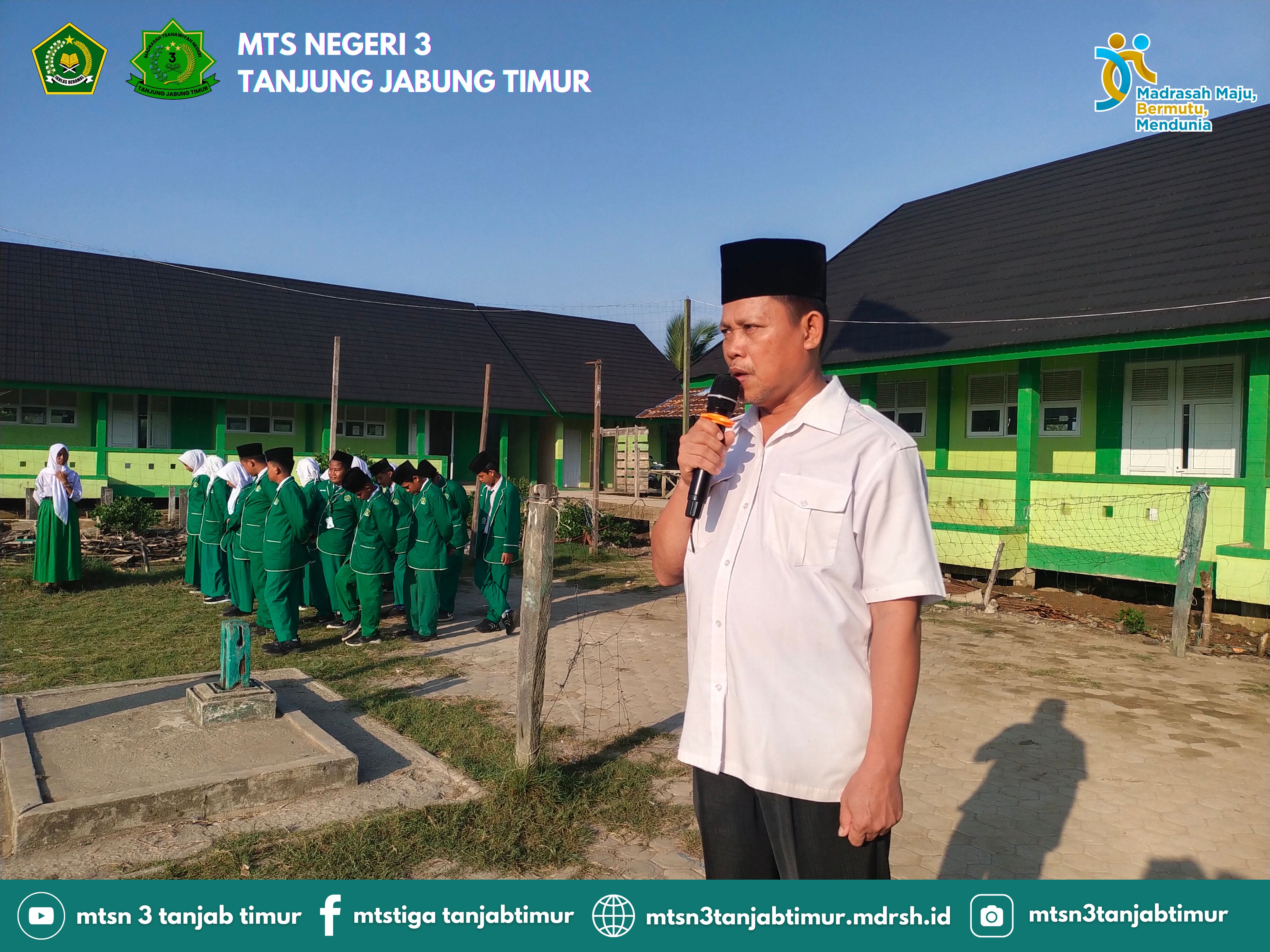 Upacara Bendera Perdana MTsN 3 Tanjung Jabung Timur Menyambut Tahun Ajaran Baru